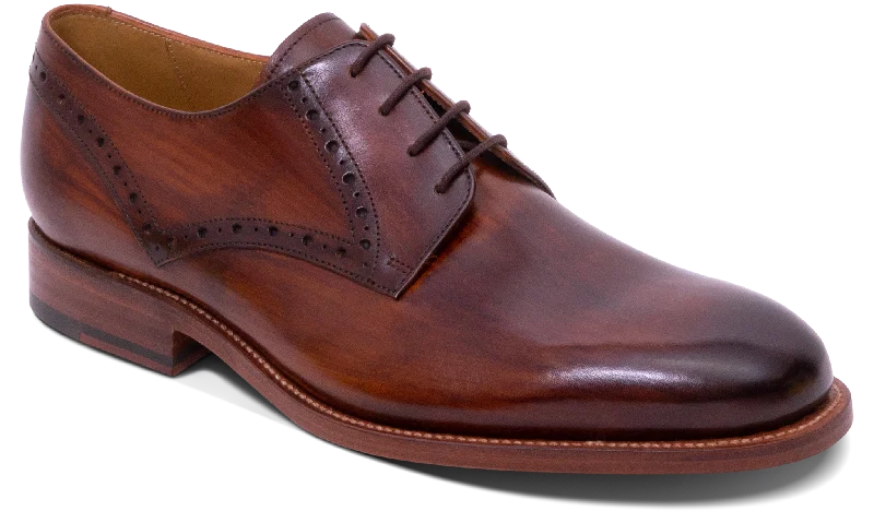 Limited Stock On Premium Leather Shoes Trent - Hand Brushed Brown