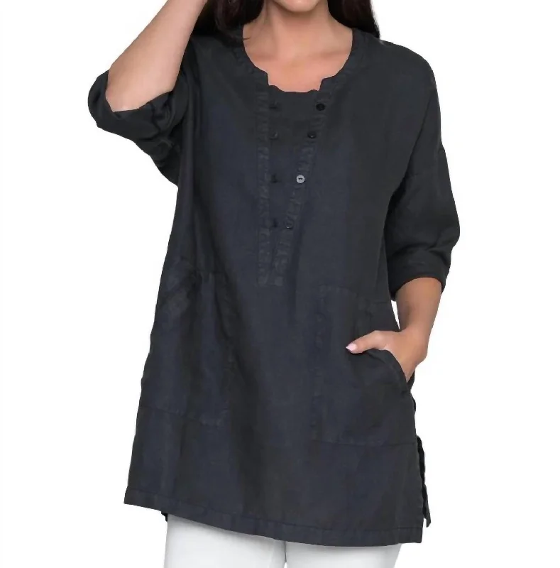 Bold and Elegant Women's Fashion Heatwave Tunic In Black