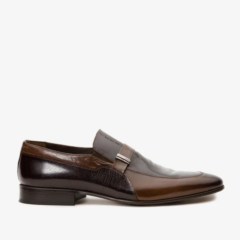 Men's Waterproof Boots The Kazablanka Brown Leather Bit Loafer Men  Shoe