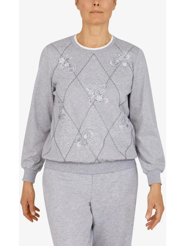 Women's Vacation Garments Womens Embellished Comfy Sweatshirt