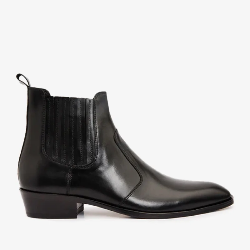 Men's Modern Boots The Sorhag Black Leather Dress Men Boot