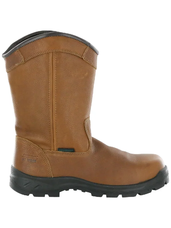 Men's Cushioned Shoes NT Work Men's Big Welly Brown Leather Composite Toe Waterproof Work Boot Men's Cushioned Shoes NT Work Men's Big Welly Brown Leather Composite Toe Waterproof Work Boot