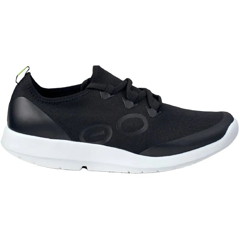 Men's Flexible Shoes Men's OOFOS OOMG Sport LS White/Black Mesh