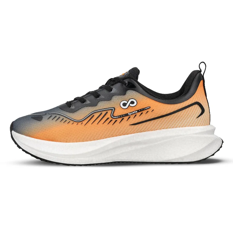Limited Stock On Premium Leather Shoes Men's Lace-up Sports Shoe - WS9163 Grey Orange Limited Stock On Premium Leather Shoes Men's Lace-up Sports Shoe - WS9163 Grey Orange