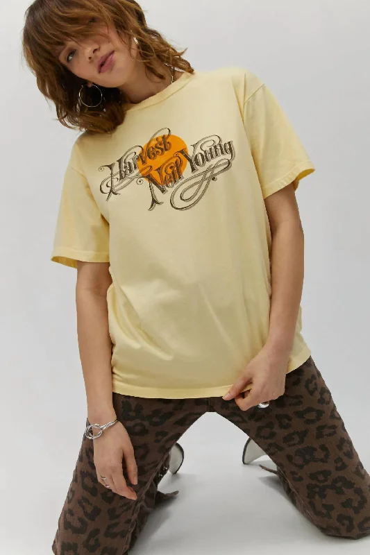 Casual Fashion La Neil Young Harvest Weekend Tee In Yellow