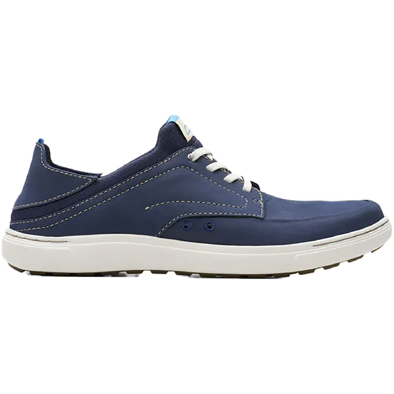 Men's Flexible Shoes Men's Clarks Mapstone Easy Navy Nubuck