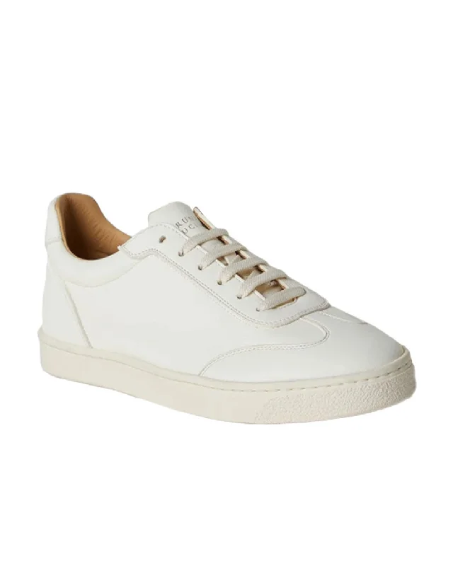 Men's Classic Shoes Deerskin Sneakers in White