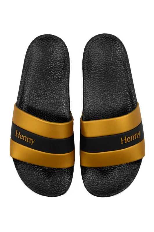 Men's Shock-Absorbing Shoes Henny Apparel Stripe Slides Sandals