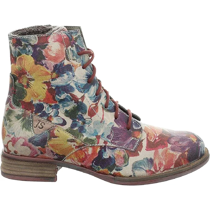 Men's Ergonomic Boots Women's Josef Seibel Sanja 01 Multicolor Print Leather