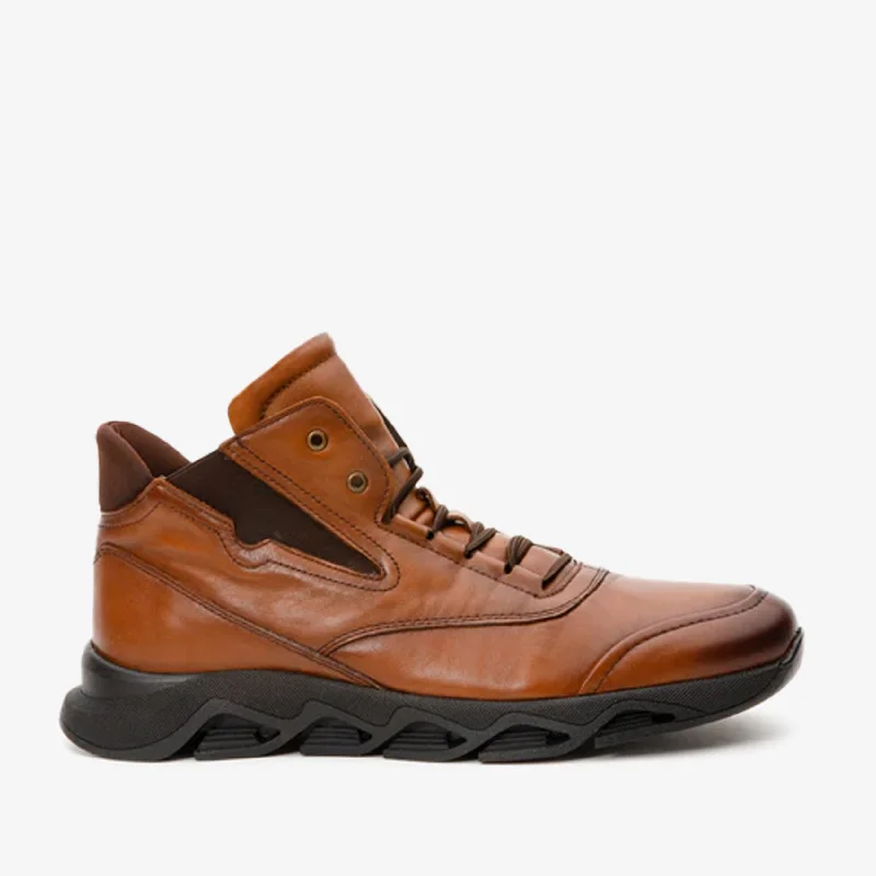 Men's Waterproof Boots The Montana Tan Leather Casual Men Boot