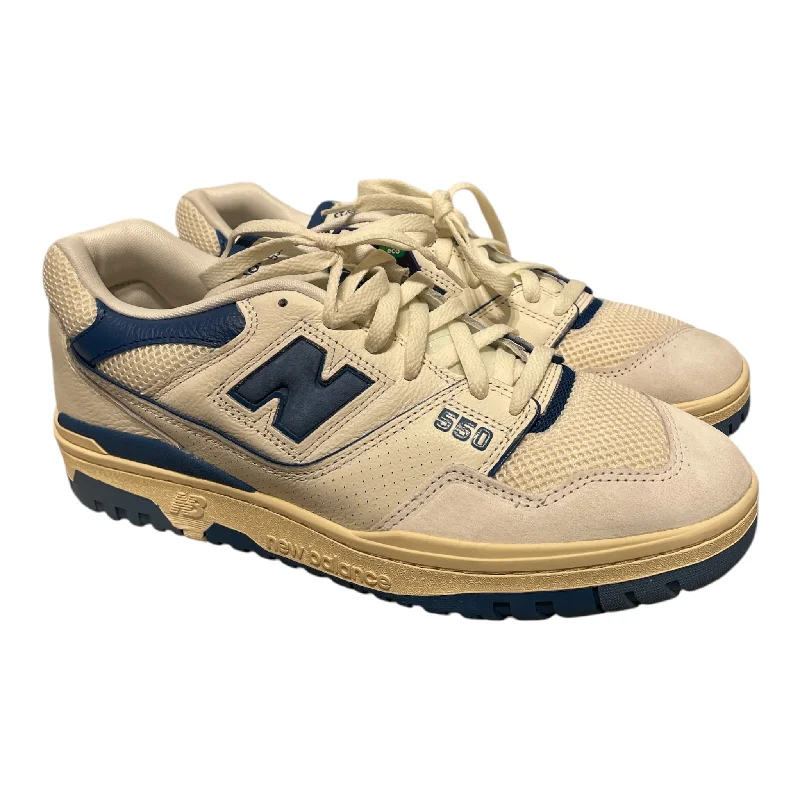 Men's Casual Shoes NEW BALANCE/Low-Sneakers/US 12/Leather/WHT/BB550CPD WHT/BLUE