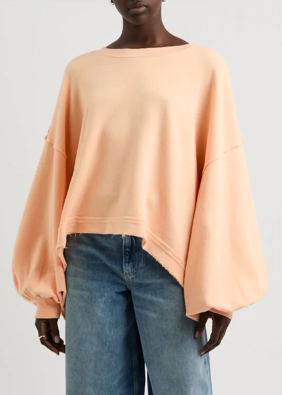 Women's Vacation Attire Trish Sweatshirt In Summer Peach