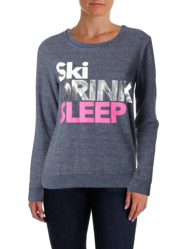 Flash Discount Womens Fleece Slogan Sweatshirt