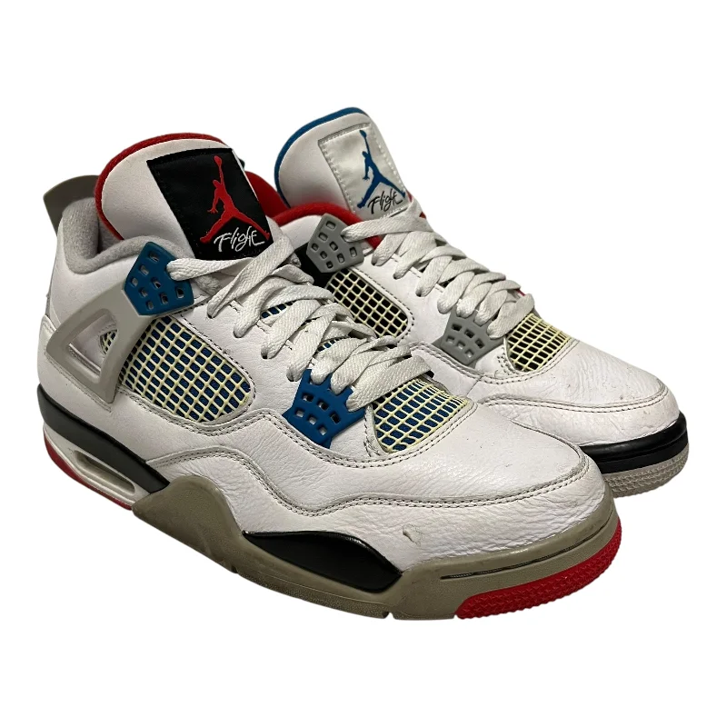 Men's High-Quality Boots Jordan/Hi-Sneakers/US 9.5/Leather/WHT/What The 4