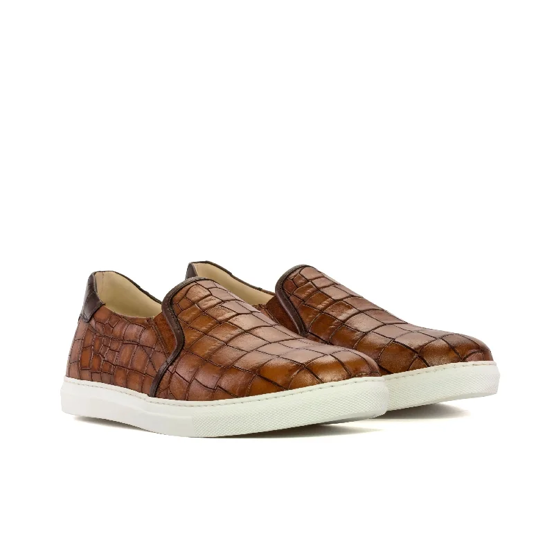 Men's Casual Shoes DapperFam Versado in Dark Brown / Med Brown Men's Italian Leather Slip On Men's Casual Shoes DapperFam Versado in Dark Brown / Med Brown Men's Italian Leather Slip On