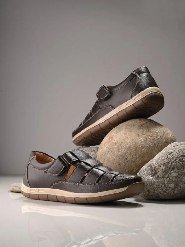 Men's Soft Shoes Mens Luxury Delight Brown genuine Leather Sandals