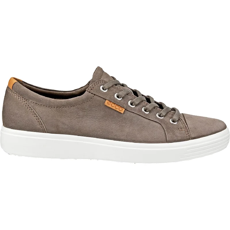 Men's Flexible Sole Shoes Men's Ecco Soft 7 Sneaker Dark Clay/Lion Leather