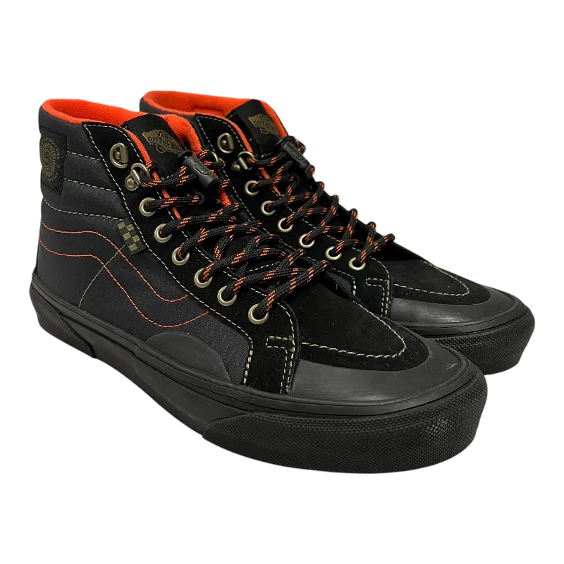 Men's Lightweight Boots VANS/spitfire/Hi-Sneakers/US 8.5/Cotton/BLK/sk8 hi