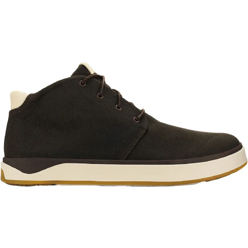 Men's Moisture-Wicking Boots Men's Olukai Papakū Dk Wood/Dk Wood Canvas