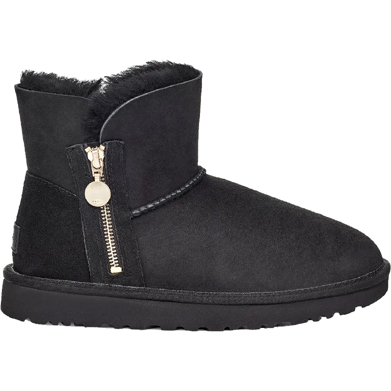Men's Flexible Shoes Women's UGG Bailey Zip Mini Black Sheepskin