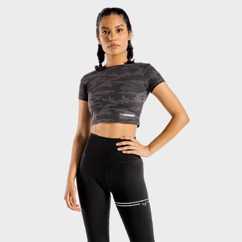 Clothing Store Warrior Crop Tee - Half Sleeves - Camo