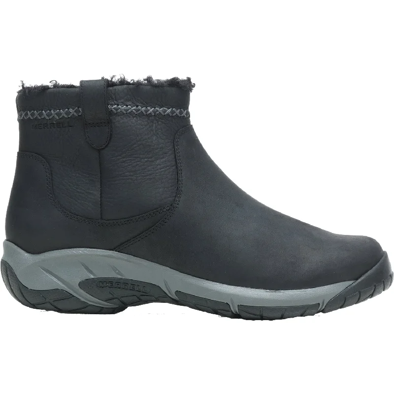 Men's Supportive Shoes Women's Merrell Encore 4 Bluff Zip Polar Black Nubuck