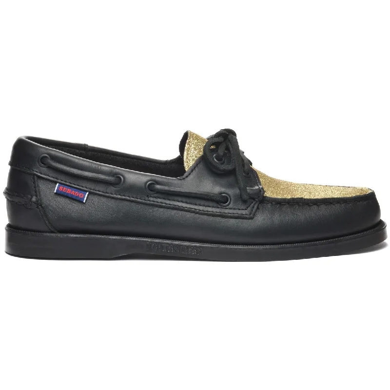 Men's Eco-Friendly Boots Portland Vamp Glitter - Black & Yellow Gold