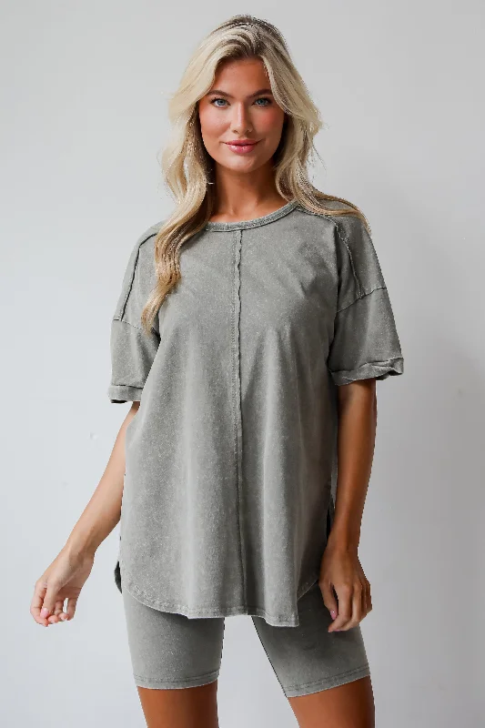 Women's Clothing Online Sale FINAL SALE - Comfy Mindset Oversized Tee - DU DEAL