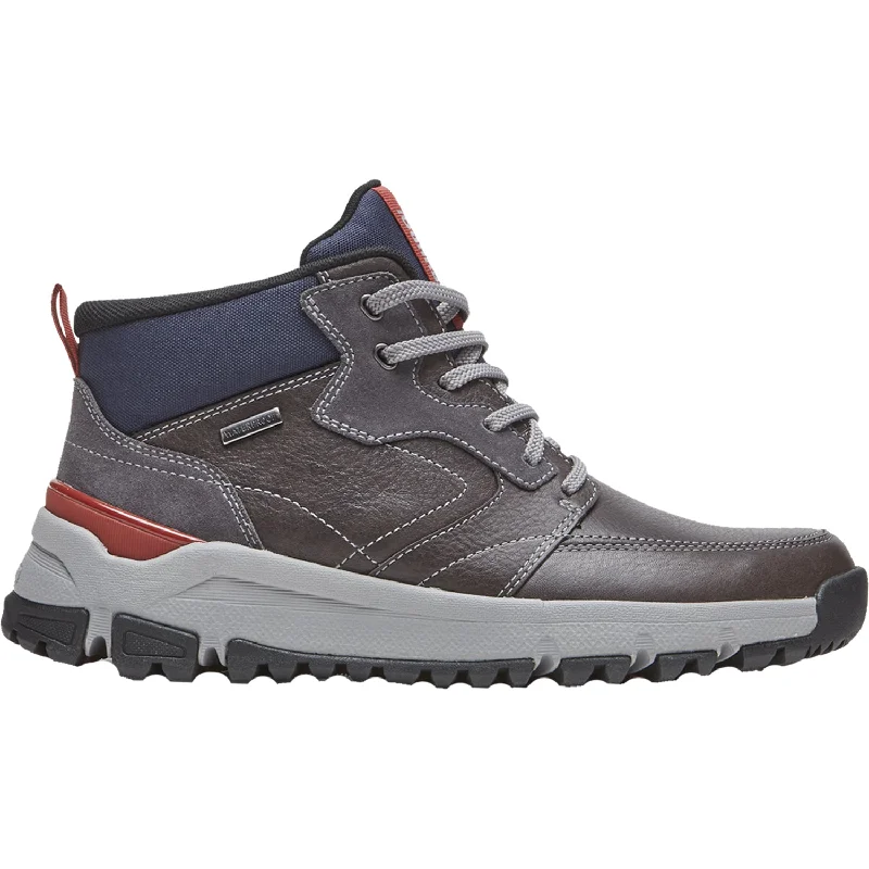 Men's Sporty Shoes Men's Dunham Glastonbury Mid-Boot Grey Leather/Suede