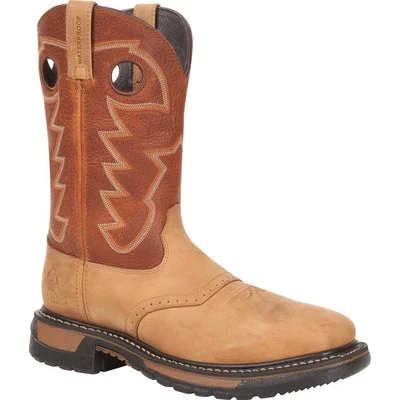 Men's Waterproof Boots Rocky Boots: Men's RKYW041 Steel Toe Waterproof Original Ride Brown Boots Men's Waterproof Boots Rocky Boots: Men's RKYW041 Steel Toe Waterproof Original Ride Brown Boots