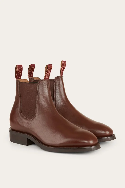 Men's Soft Shoes Kununurra Mens Boot Rubber Sole - Chocolate