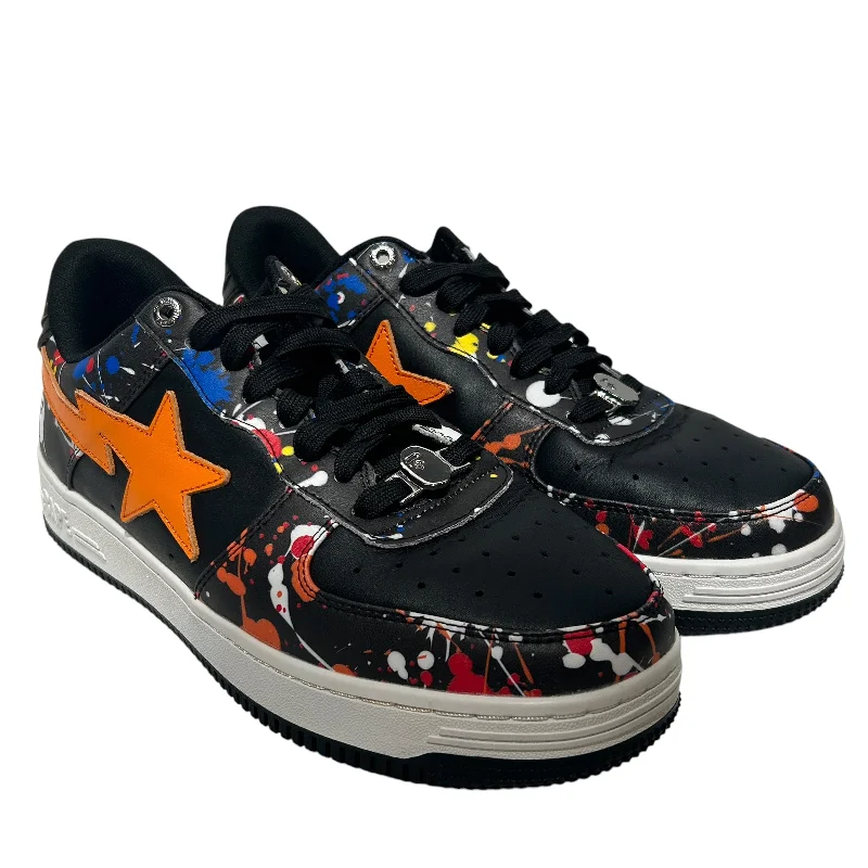 Men's Slip-Resistant Boots BAPE STA!/Low-Sneakers/US 9.5/Leather/BLK/PAINT SPLATTER Men's Slip-Resistant Boots BAPE STA!/Low-Sneakers/US 9.5/Leather/BLK/PAINT SPLATTER