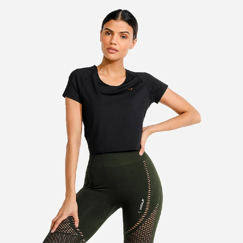 Colorful Clothing Evolve Crop Tee - Onyx