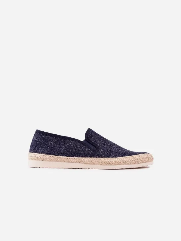 Men's Versatile Shoes Pecan Men's Recycled Cotton Espadrilles | Navy