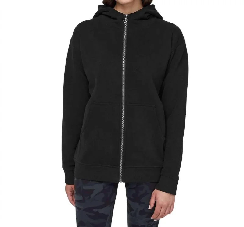 Comfortable Loungewear for Women All Yours Zip Hoodie In Black