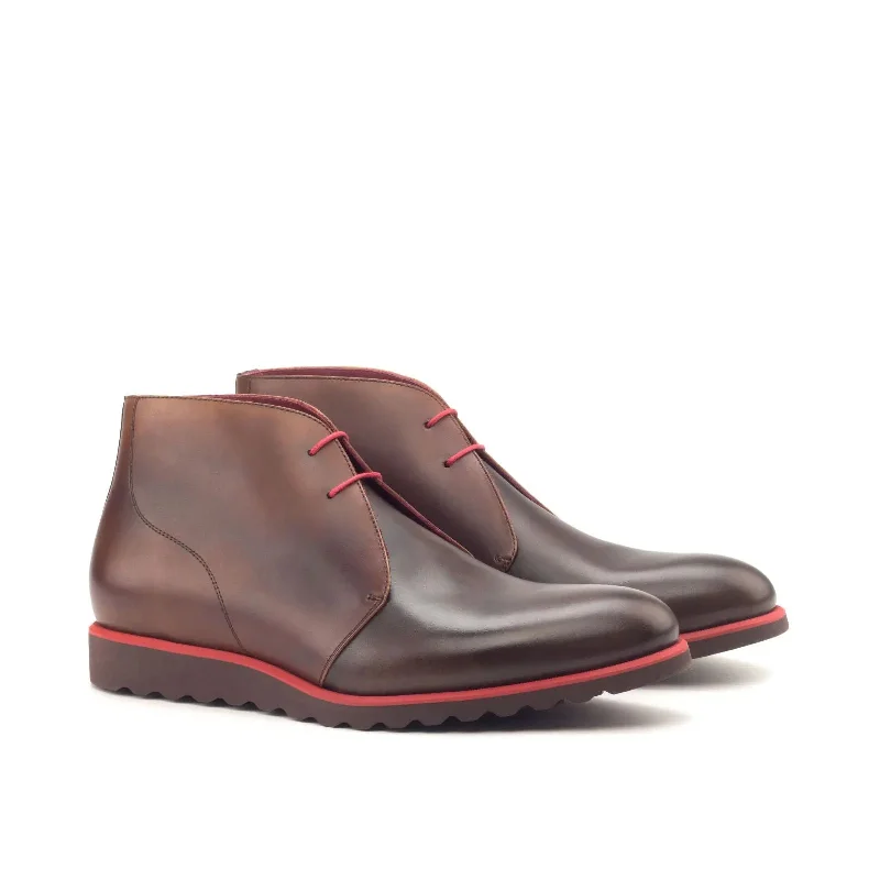 Lightweight Breathable Shoes For Men DapperFam Vivace in Med Brown / Dark Brown Men's Italian Leather Chukka Lightweight Breathable Shoes For Men DapperFam Vivace in Med Brown / Dark Brown Men's Italian Leather Chukka