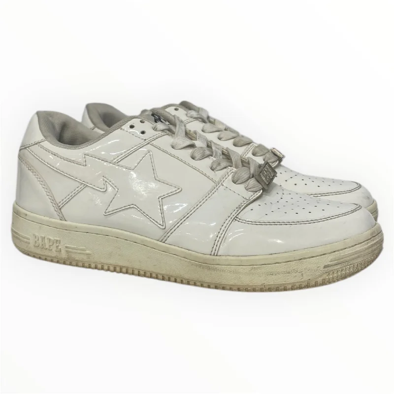 Men's Energy-Return Boots BAPE/Low-Sneakers/US 8/Leather/WHT/BAPESTA