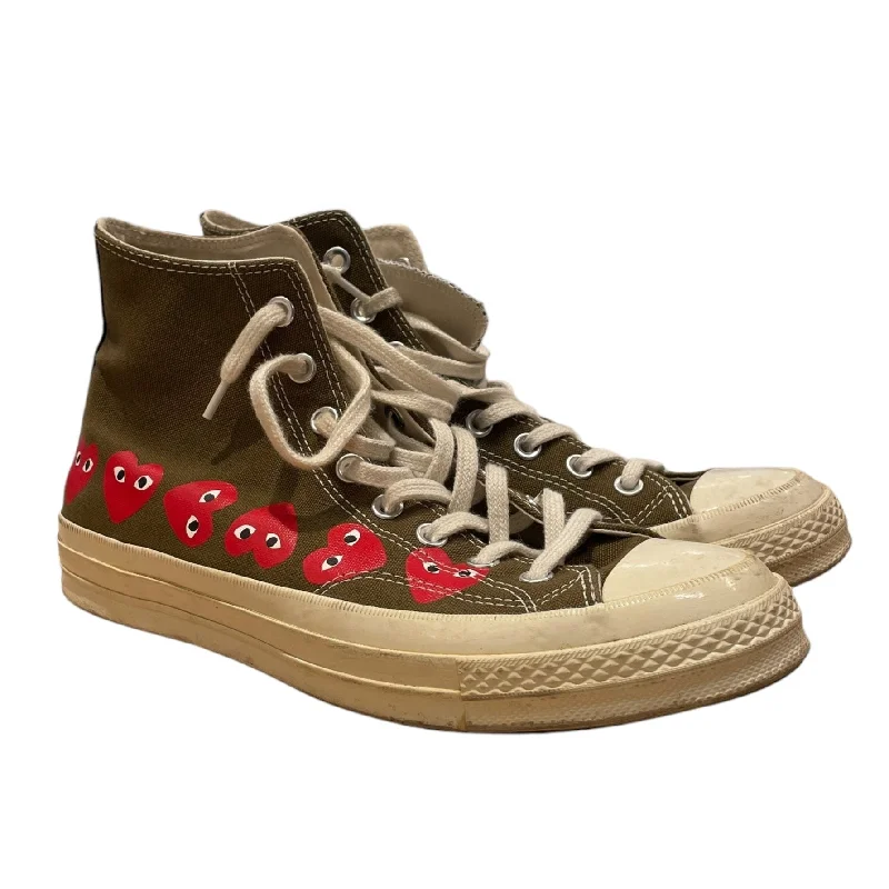 Men's All-Season Boots COMME des GARCONS/Hi-Sneakers/US 9/Cotton/BRW/CONVERSE PLAY COMME CHUCK 70 Men's All-Season Boots COMME des GARCONS/Hi-Sneakers/US 9/Cotton/BRW/CONVERSE PLAY COMME CHUCK 70