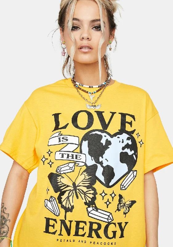 Women's Evening Wear Outfit Love Is Energy Graphic Tee