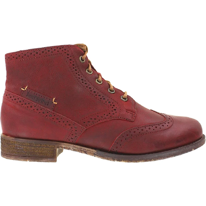 Men's Elegant Shoes Women's Josef Seibel Sienna 74 Bordo Red Leather
