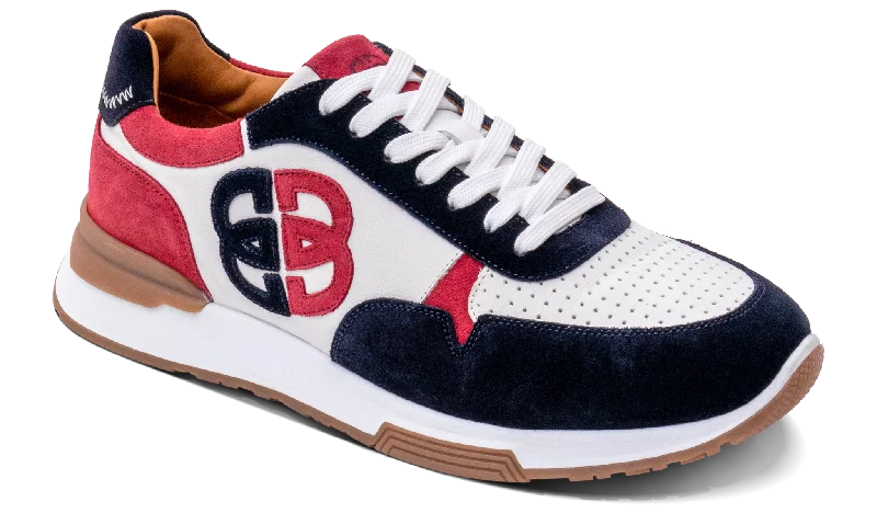 Men's Soft Shoes Boston - Red/White/Navy