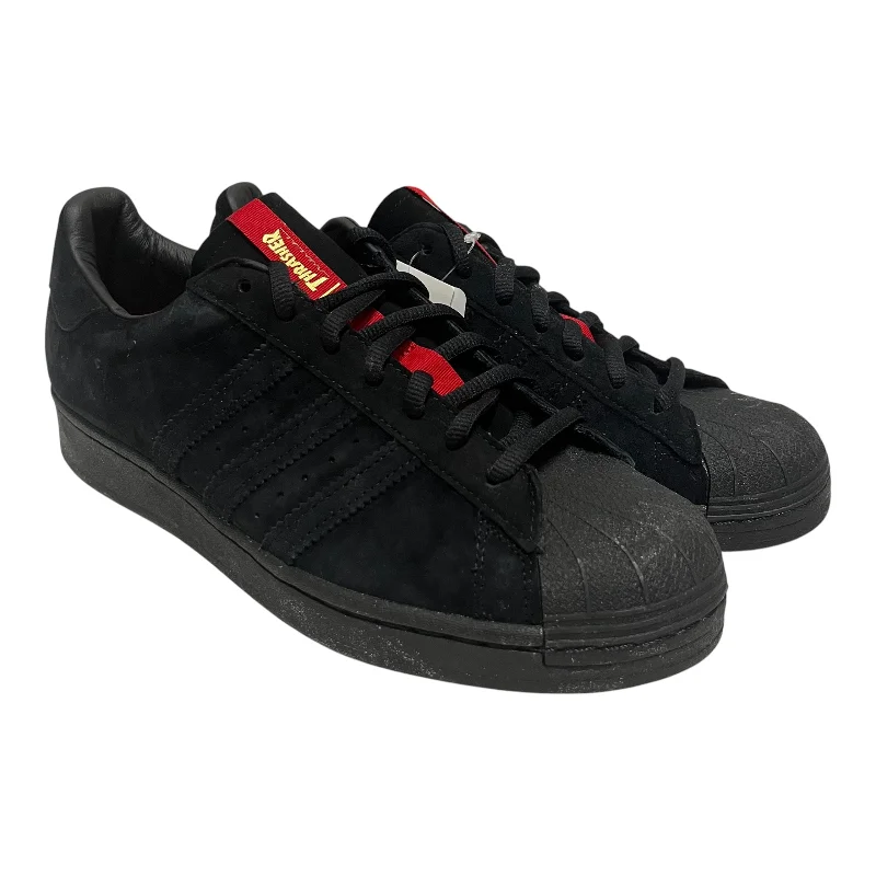 Men's Shock-Absorbing Boots adidas/Low-Sneakers/US 10/Suede/BLK/Superstar ADV x Thrasher
