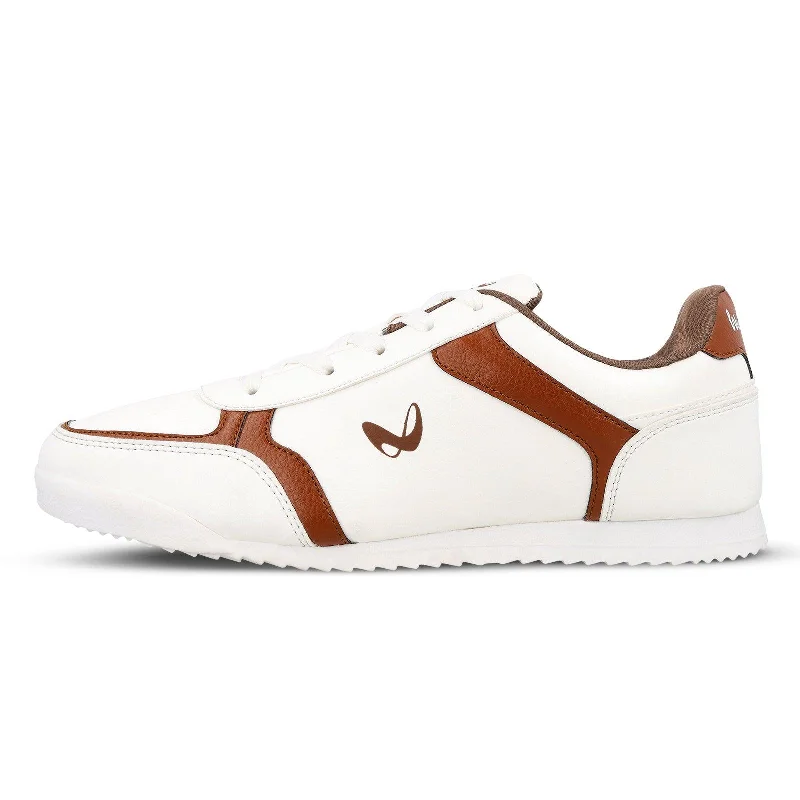 Men's Flexible Sole Boots Men's Low-Top Sneakers -  WY3459 White Brown