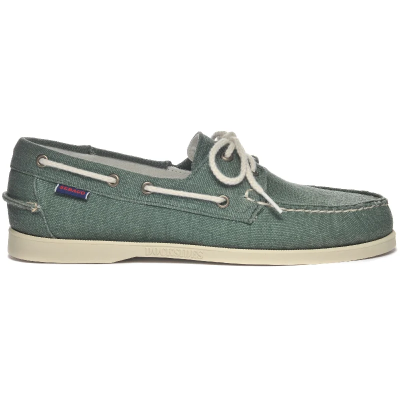 Special Sale On Breathable Shoes Portland Washed Canvas - Green Military
