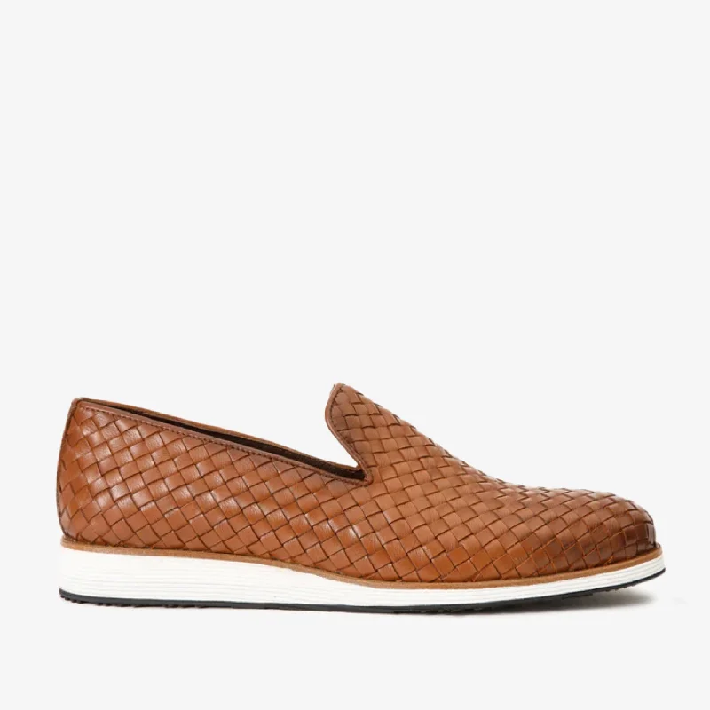 Men's Shock-Absorbing Shoes The Ostrava Tan Leather Woven Slip-on Loafer Men Shoe Final Sale! Men's Shock-Absorbing Shoes The Ostrava Tan Leather Woven Slip-on Loafer Men Shoe Final Sale!
