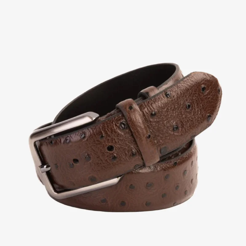 Men's Temperature-Regulating Shoes The Monterrey Brown Leather Belt