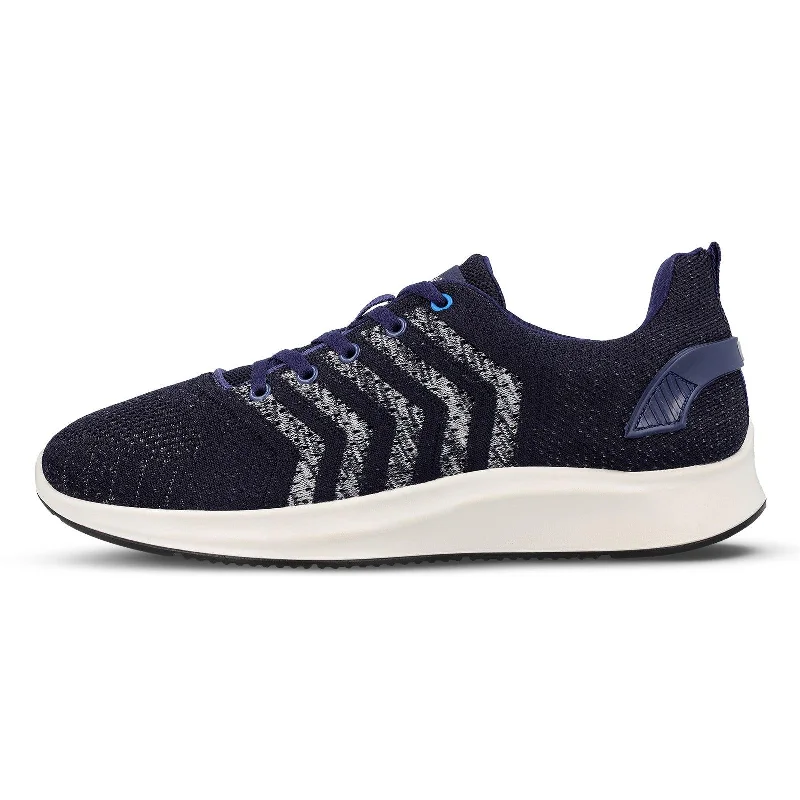Men's Soft Shoes Men's Lace-up Walking Shoe - WS9512 Navy Blue