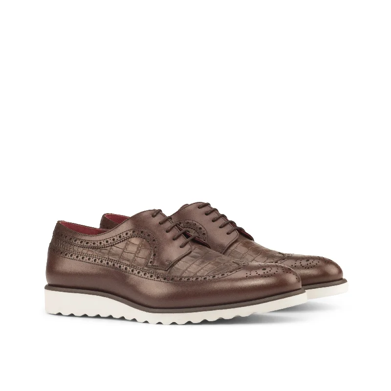 Seasonal Sale On High-Quality Shoes DapperFam Zephyr in Dark Brown Men's Italian Leather Longwing Blucher Seasonal Sale On High-Quality Shoes DapperFam Zephyr in Dark Brown Men's Italian Leather Longwing Blucher
