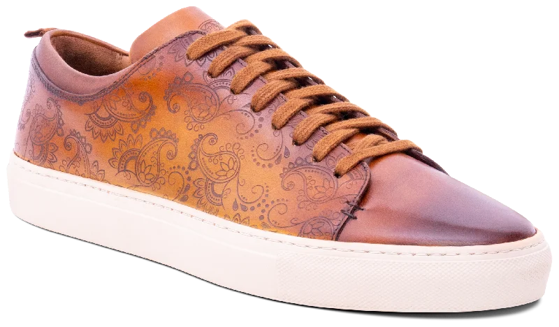 Men's Durable Boots Paisely - Cedar Hand Painted