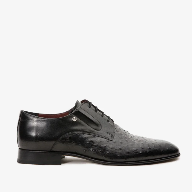 Flash Sale On Fashionable Shoes The Porto Alegre Black Leather Derby Men Shoe